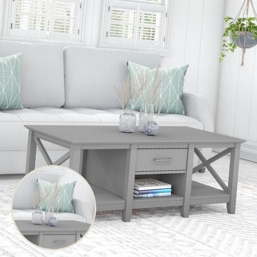 grey coffee table with storage
