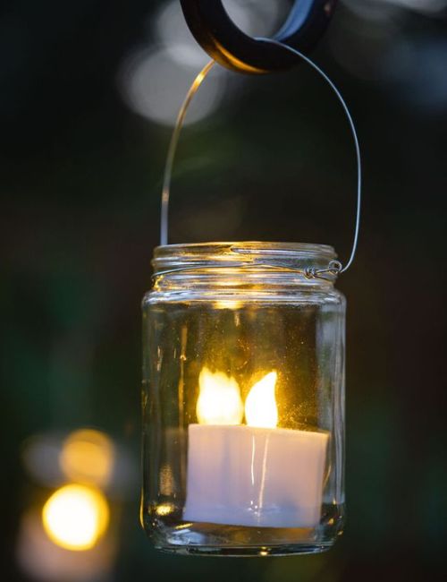 illuminated mason jar