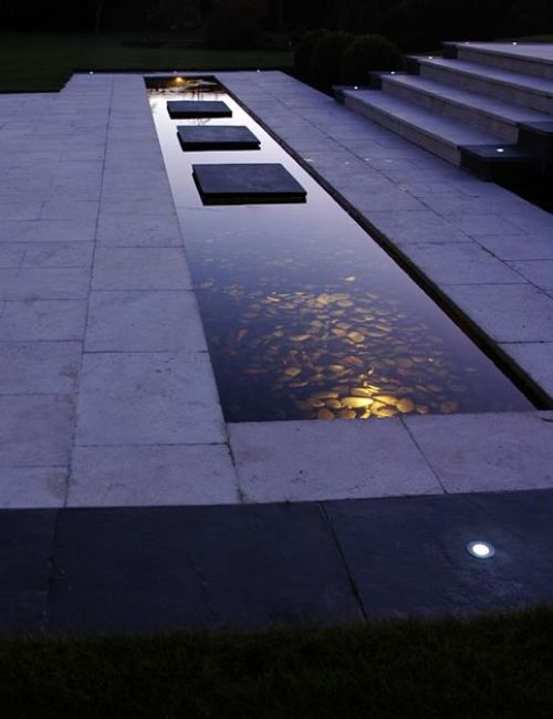 installed water feature lighting