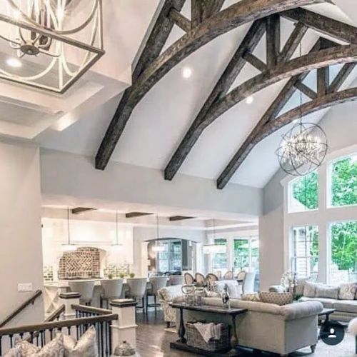 multi-style lighting for vaulted ceilings