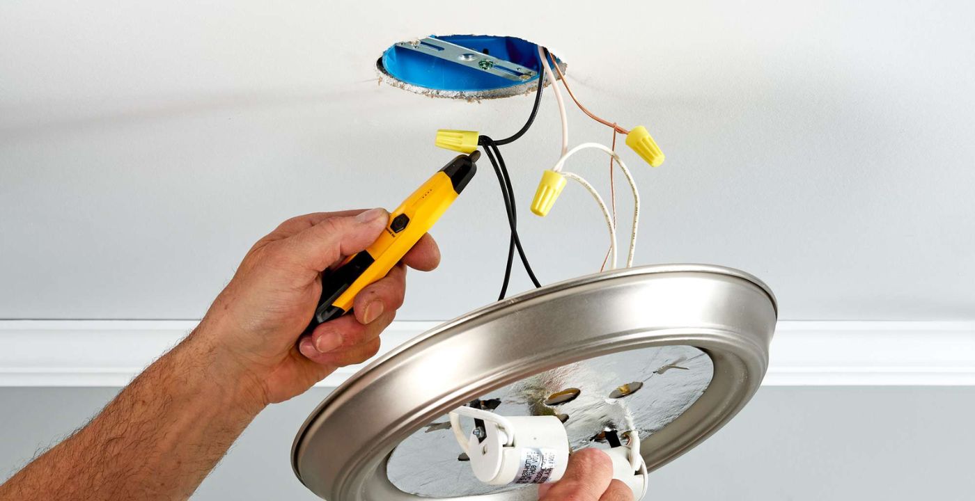 step-by-step procedure in installing ceiling flush mount lighting fixture