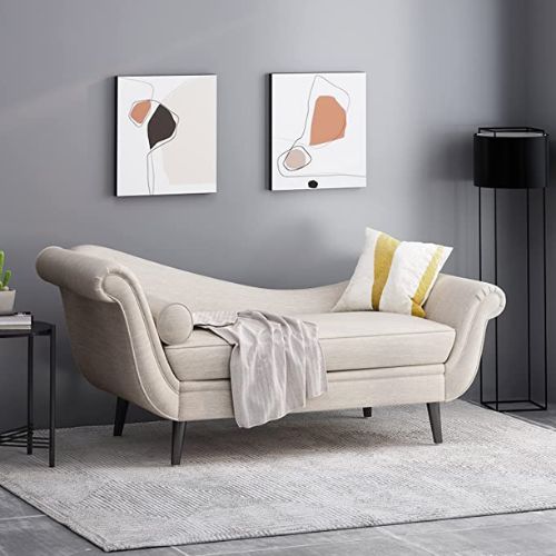 beige chaise lounge