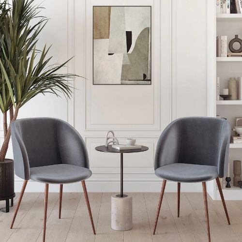 Velvet dining chairs