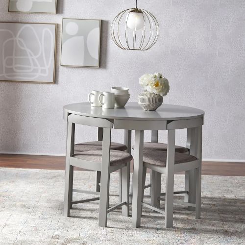 compact round dining set
