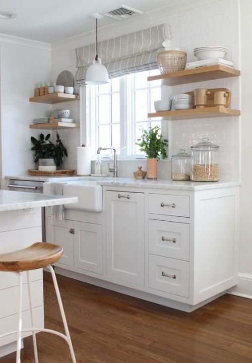 "All-White Kitchen Color Scheme "