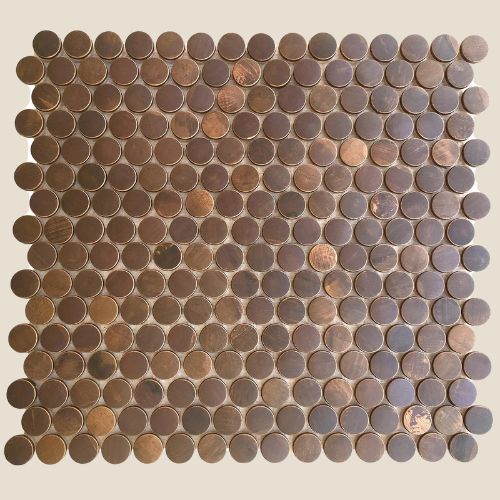Penny Round Antique Copper Tile