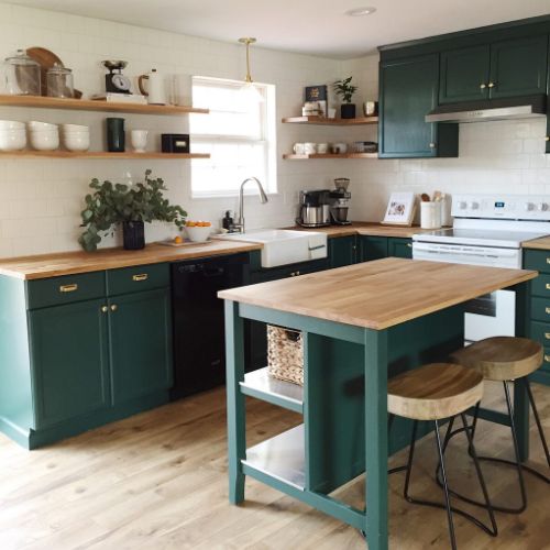 Forest Green Kitchen Cabinet Colour Scheme Ideas