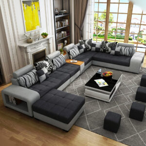 different color couches and sofa