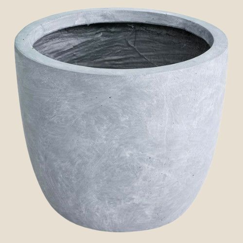 concrete modern outdoor round planter