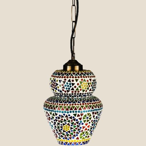 moroccan glass hanging pendant
