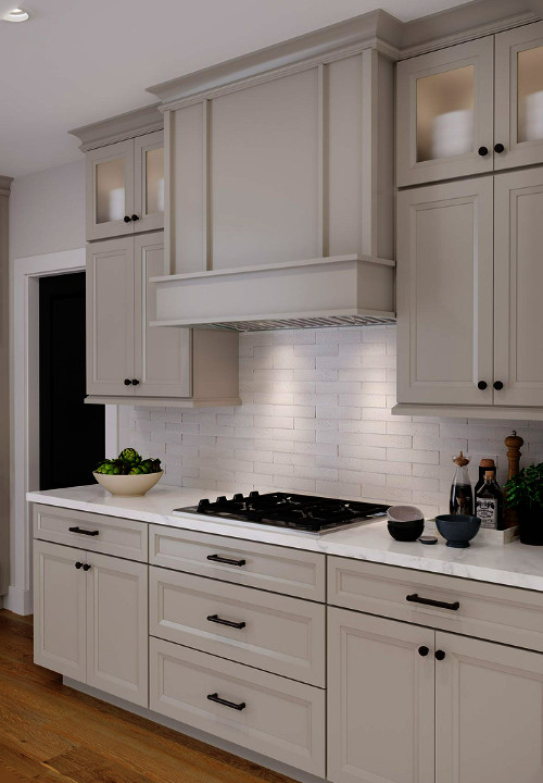 keep it simple for a monochromatic kitchen