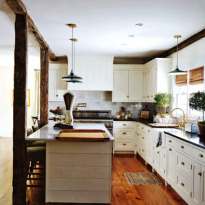 kitchen color schemes with off white cabinets